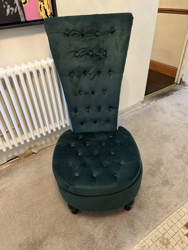 Velvet linen hallway - velvet/linen, chair/