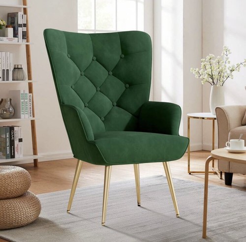 1pc velvet lounge - lounge, chair
