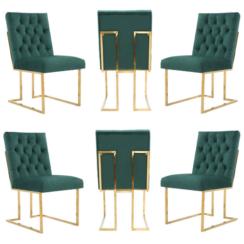 6pcs siena tufted - 6pcs, velvet