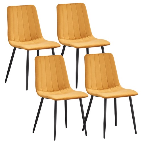 4pcs dining chairs velvet set - velvet,