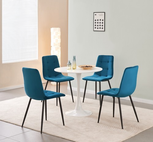 4pcs velvet high back dining - velvet,