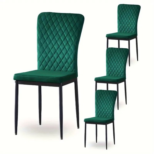 Velvet armless dining chairs - velvet,