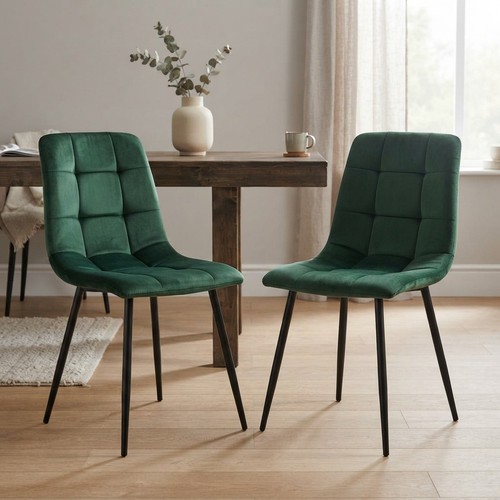 Velvet embossed green - velvet, dining