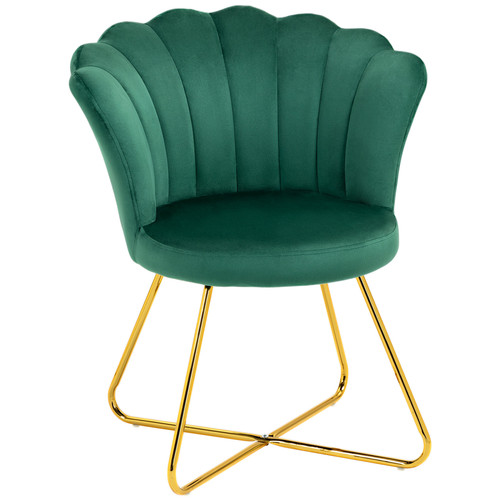 Accent chair green - chair, velvet