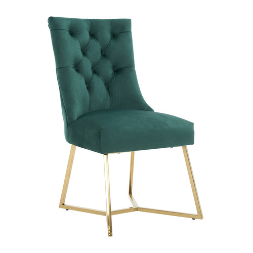 Ambra green velvet dining - green,
