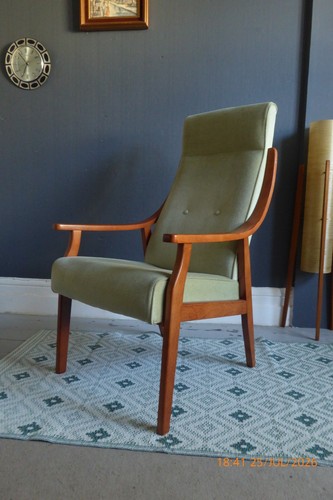 Vintage upright armchair - vintage, high