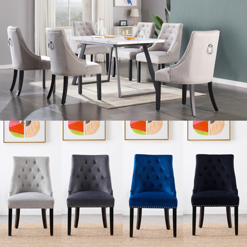 Single velvet dining chair - single,