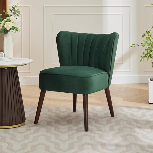 Modern velvet armless accent - velvet,