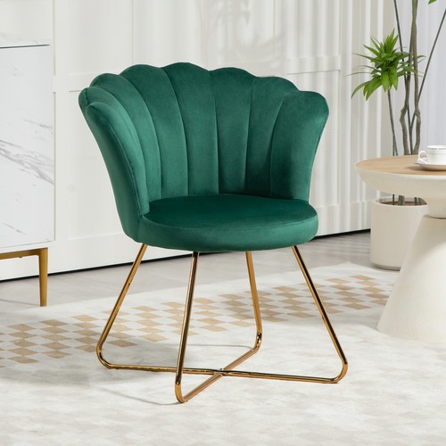 Homcom accent chair velvet - chair,,