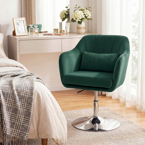 Homcom retro velvet swivel tub - retro,