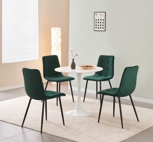 4pcs velvet high back dining - 4pcs,