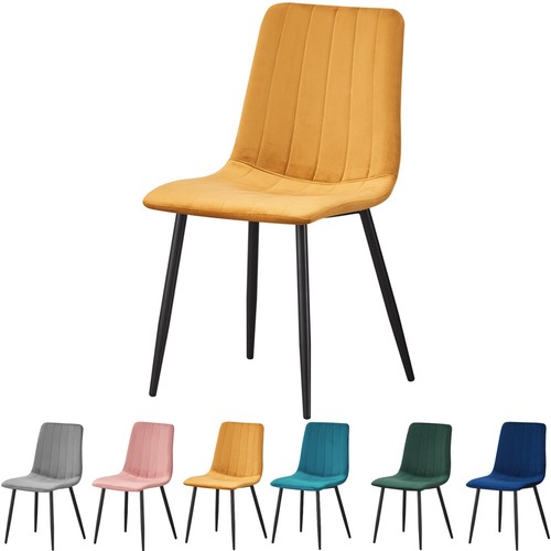 Pcs dining chairs velvet - 1/2,